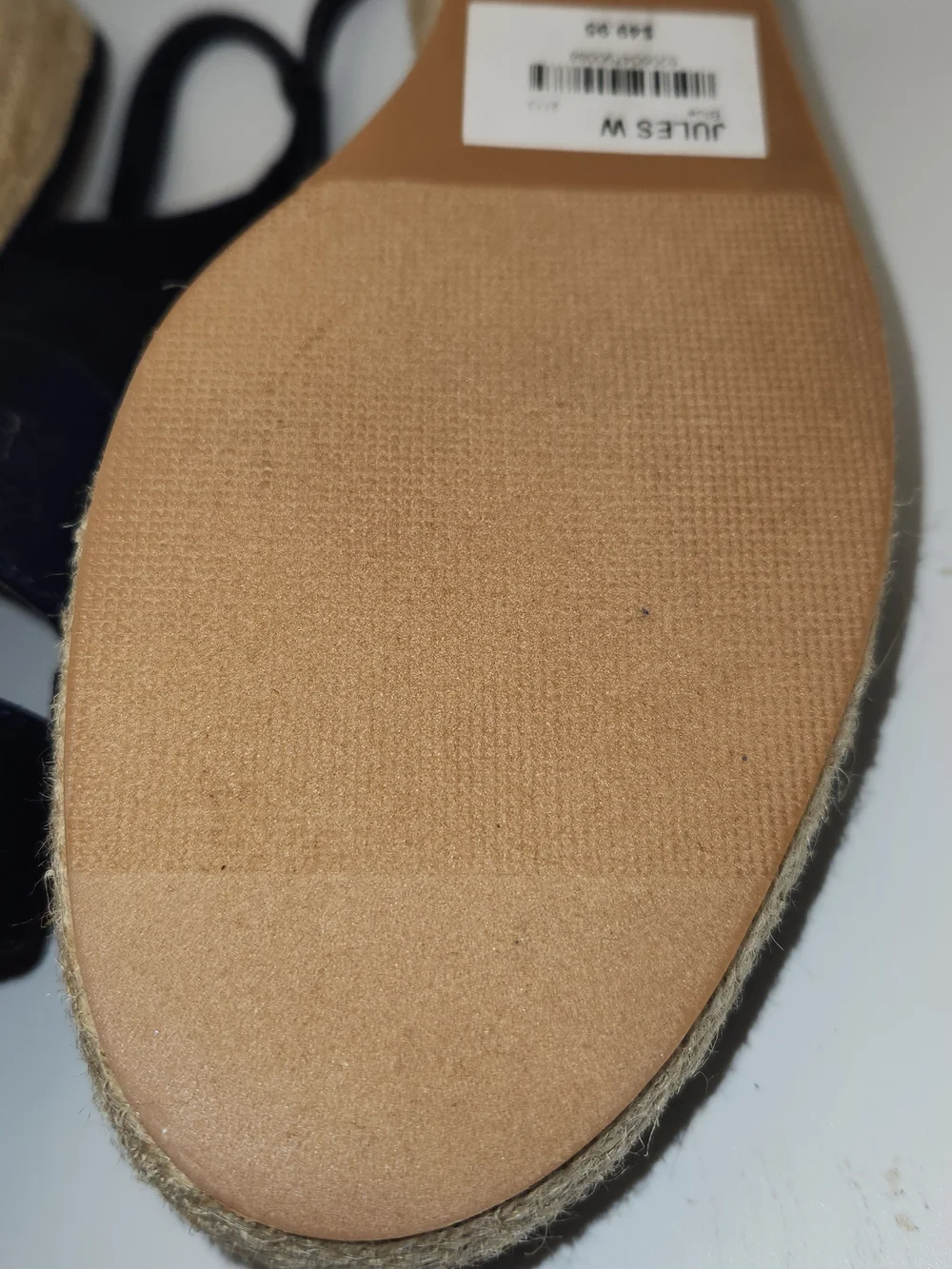 Dress Barn Navy Cross-Front Slingback Espadrille Wedges